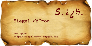Siegel Áron névjegykártya